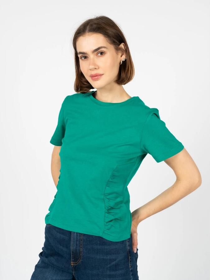 Silvian Heach Aansluitend T-Shirt met Ronde Hals Green Dames - Foto 2