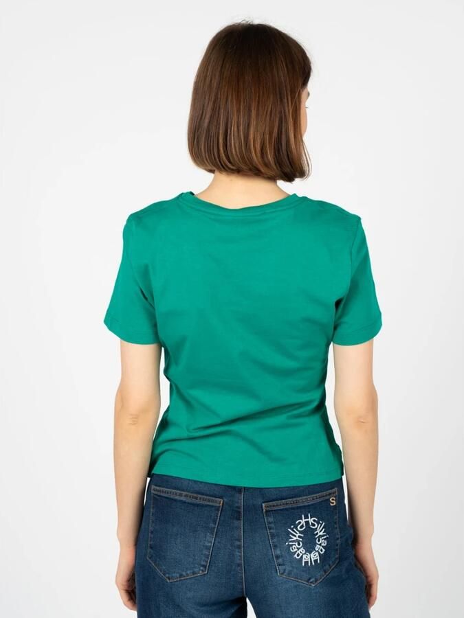 Silvian Heach Aansluitend T-Shirt met Ronde Hals Green Dames - Foto 3