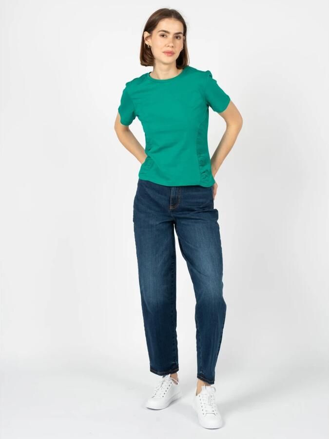 Silvian Heach Aansluitend T-Shirt met Ronde Hals Green Dames - Foto 4