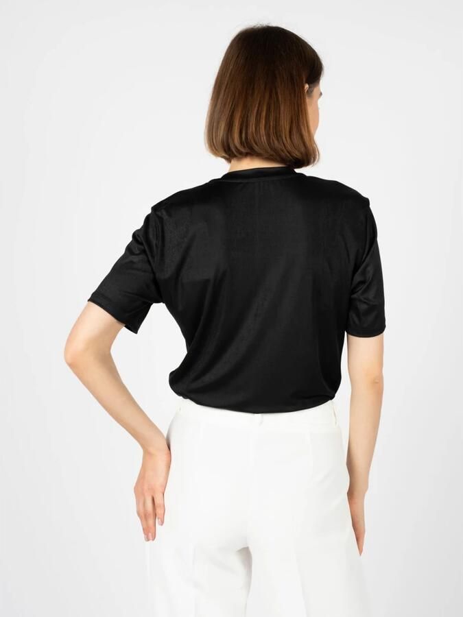 Silvian Heach Basis Ronde Hals T-Shirt met Korte Mouwen Black Dames - Foto 2