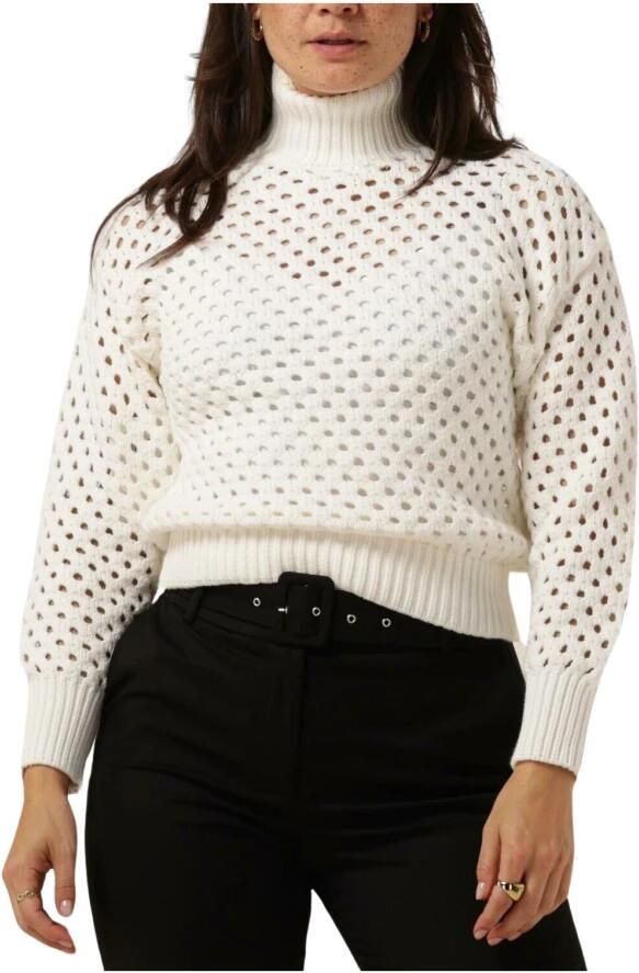 Silvian Heach Perforated Gebreide Trui met Ronde Hals White Dames - Foto 7