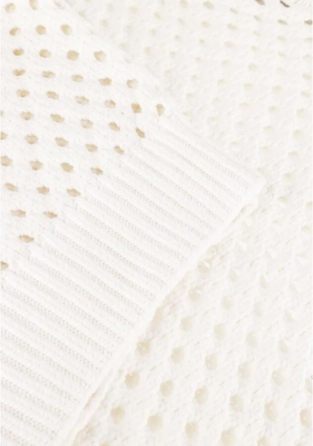 Silvian Heach Perforated Gebreide Trui met Ronde Hals White Dames - Foto 5