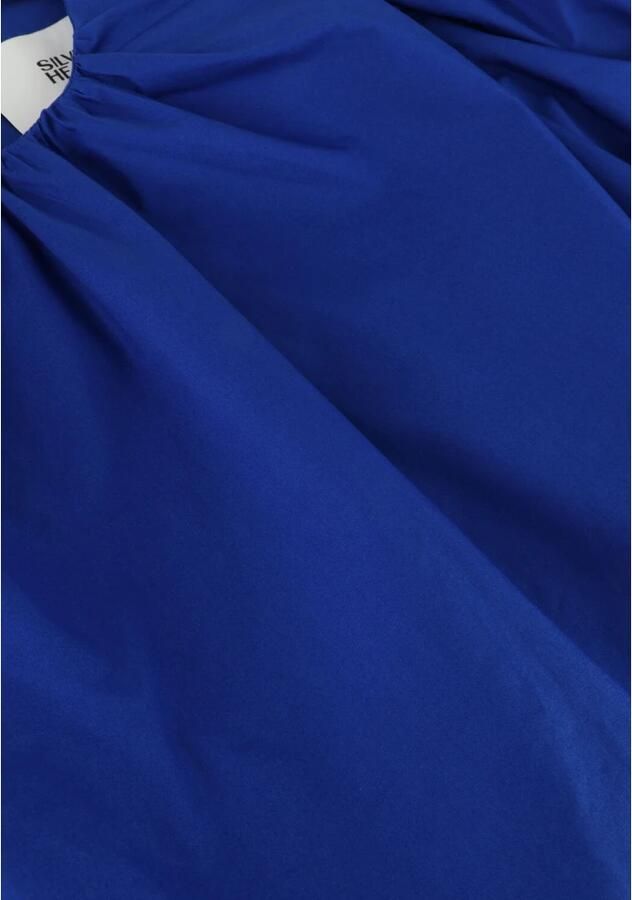 Silvian Heach Blauwe Mini Jurk met Pofmouwen Blue Dames
