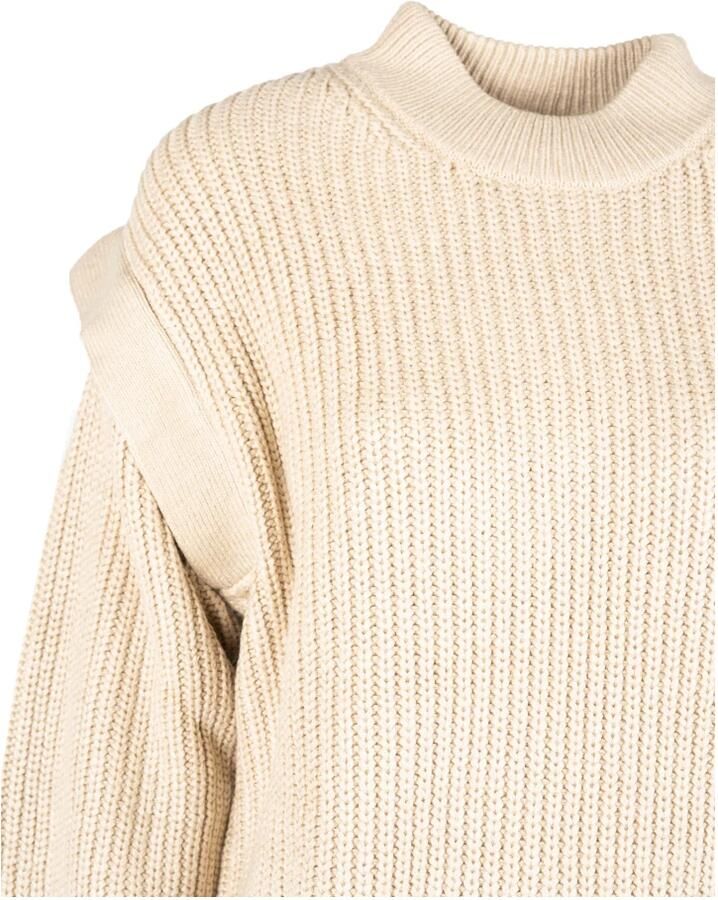 Silvian Heach Comfortabele Gebreide Midi Jurk Beige Dames - Foto 1