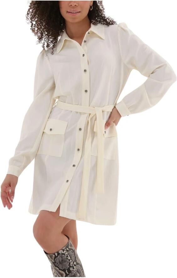 Silvian Heach Creme Dress Karasu Mini Jurk Beige Dames - Foto 7