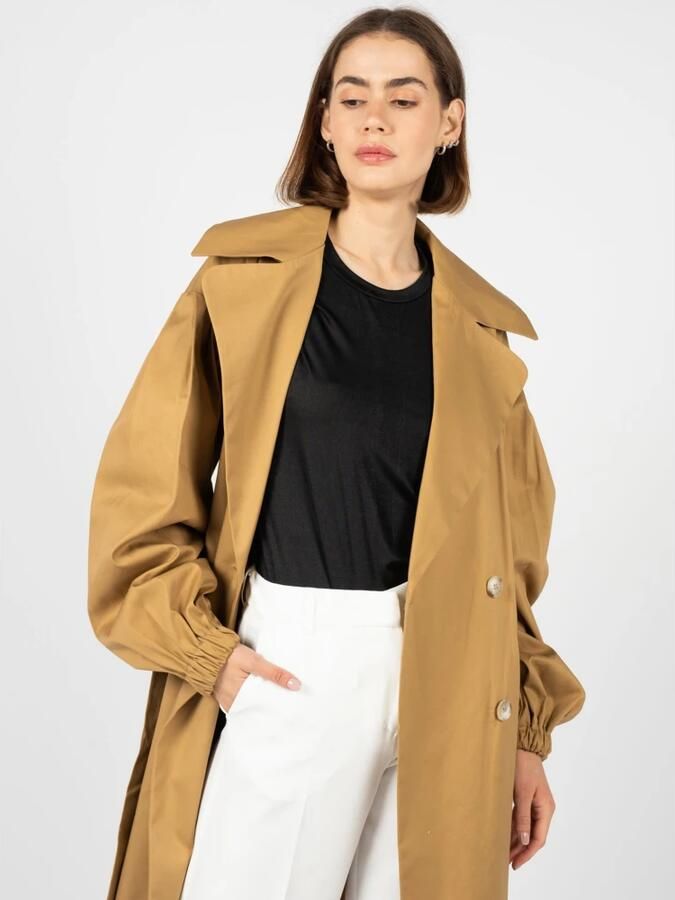Silvian Heach Women Clothing Trench Coats Beige Noos Beige Dames