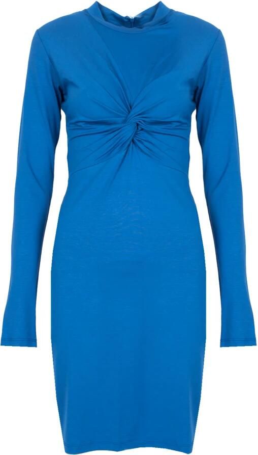 Silvian Heach Slim dress with drapery Blauw Dames