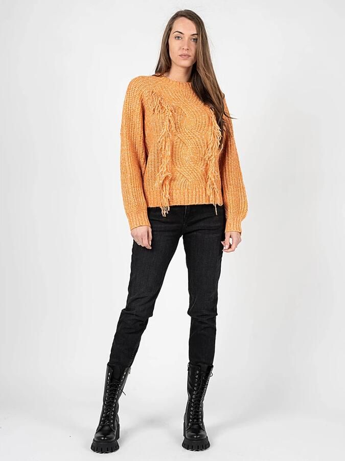 Silvian Heach Gebreide kleding met ronde hals en decoratieve vlechtstof Orange Dames - Foto 2