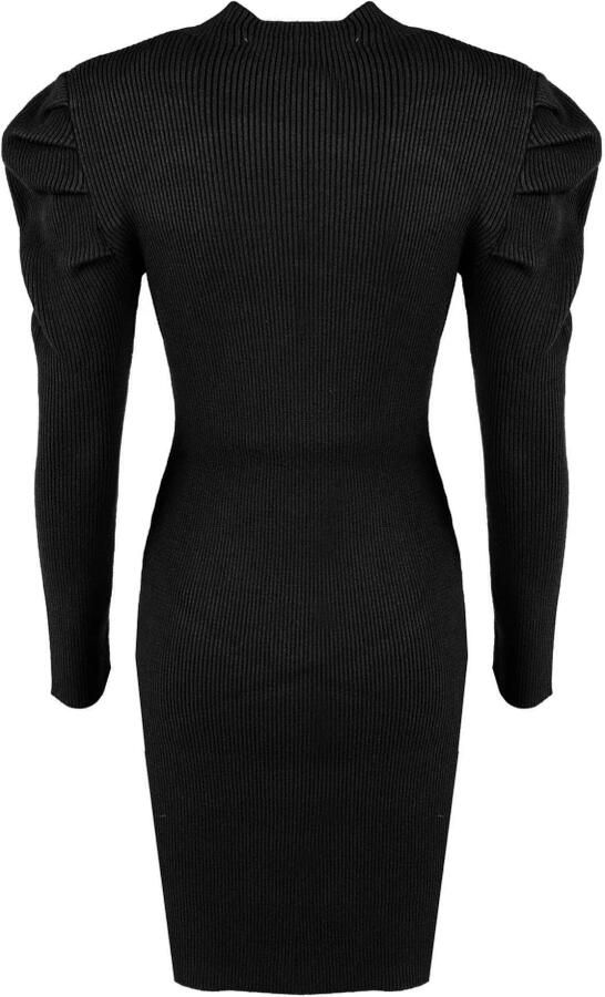 Silvian Heach Gestreepte Gebreide Jurk Black Dames - Foto 4