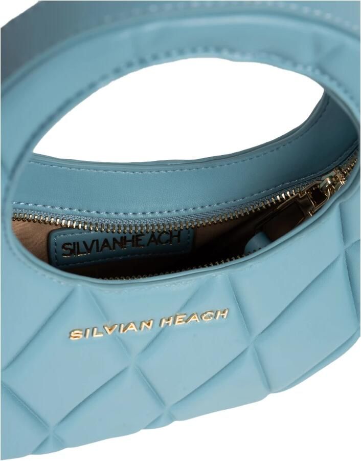 Silvian Heach Handgemaakte Leren Schoudertas Blauw Dames - Foto 3