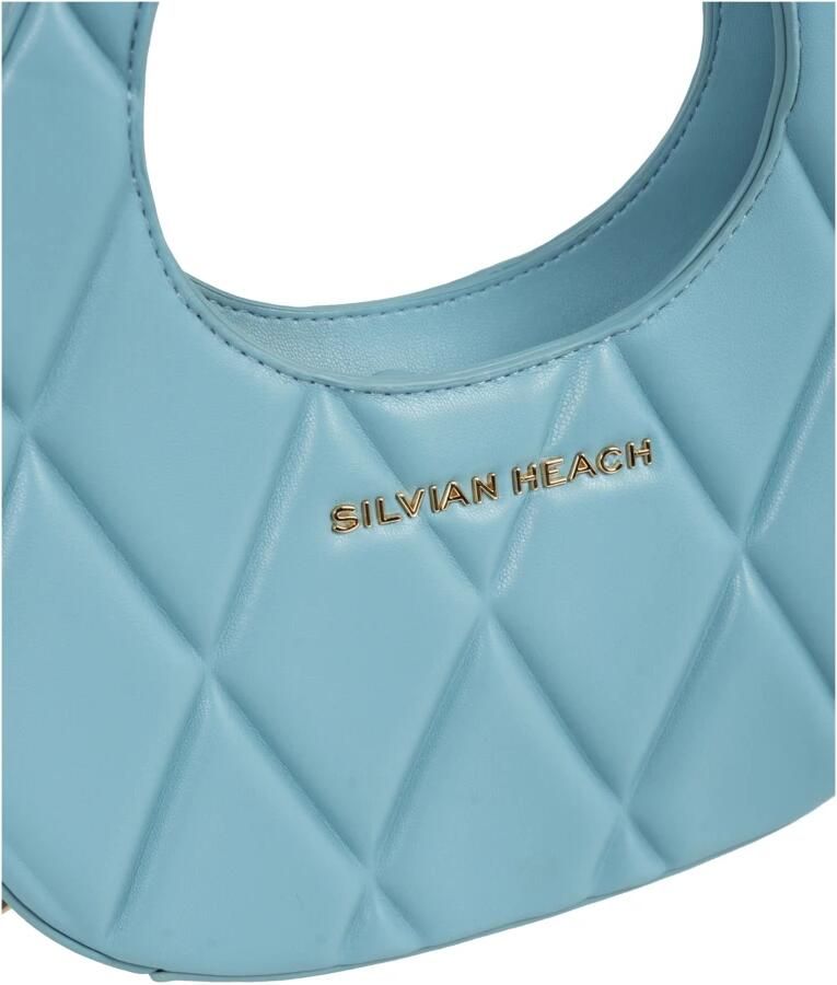 Silvian Heach Handgemaakte Leren Schoudertas Blauw Dames