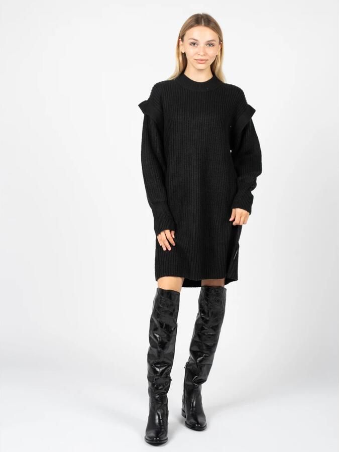 Silvian Heach Zwarte Mini Jurk Kodam Black Dames