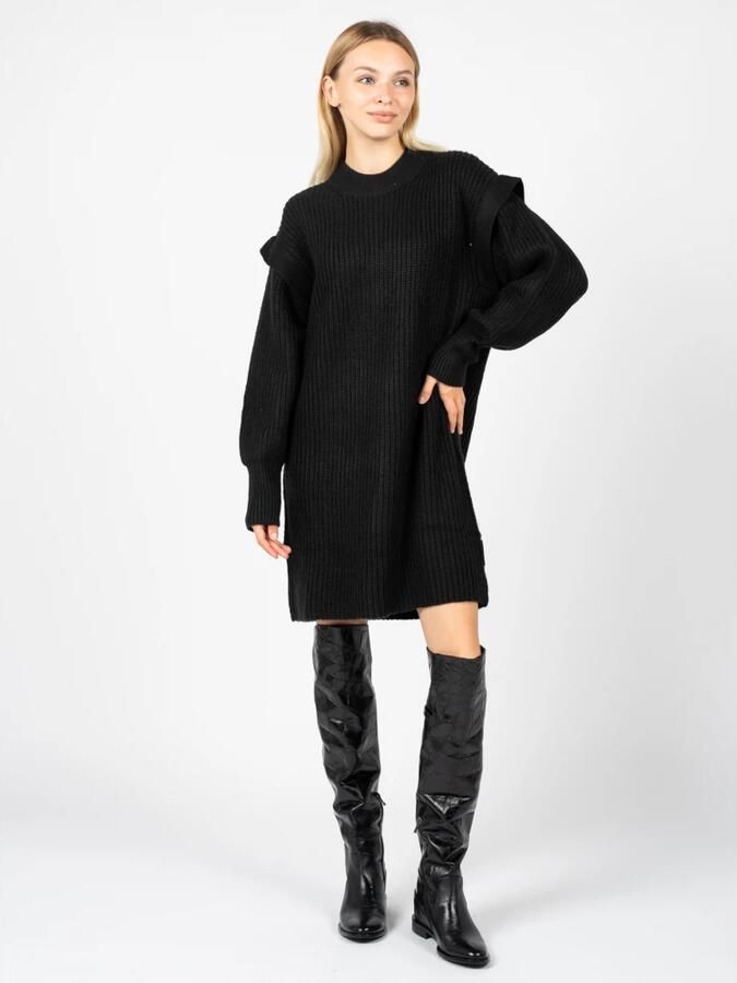 Silvian Heach Zwarte Mini Jurk Kodam Black Dames - Foto 4