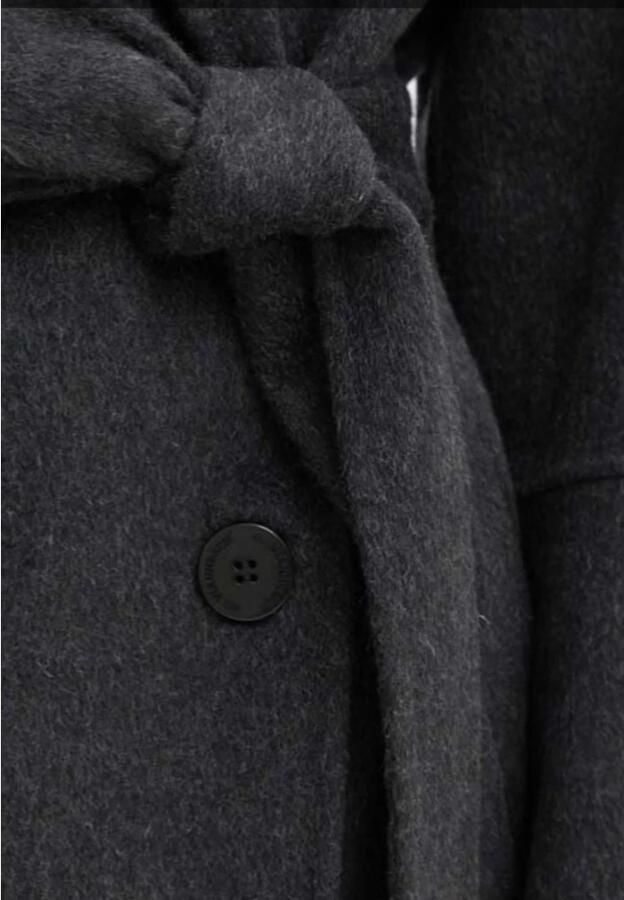 Silvian Heach Grijze Jas Gpa24016Cp Black Dames