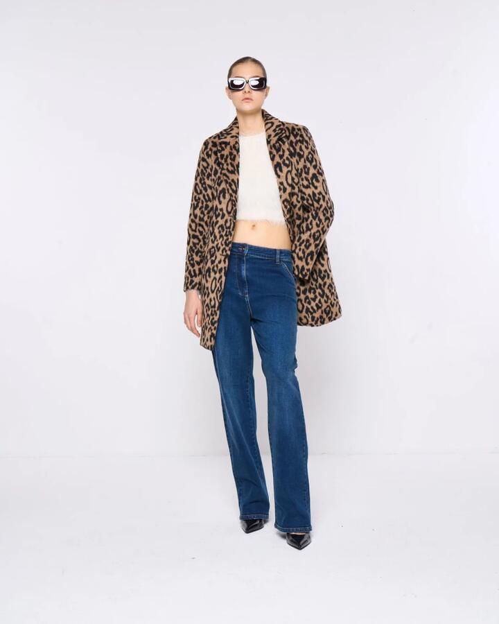 Silvian Heach Luipaardprint Klassieke Jas Multicolor Dames - Foto 2