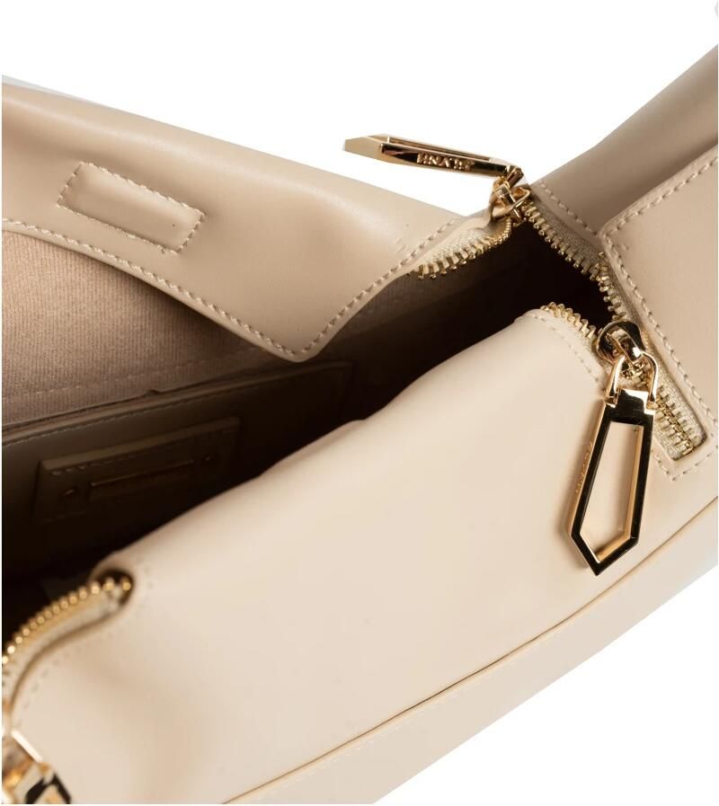 Silvian Heach Modieuze Handtas met Magnetische Sluiting en Gouden Accenten Beige Dames
