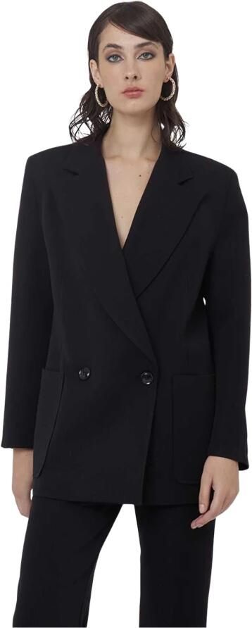 Silvian Heach Oversized Double-Breasted Blazer Black Dames - Foto 6