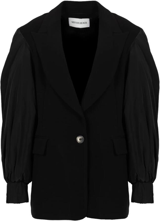 Silvian Heach Single-breasted oversized jacket Zwart Dames