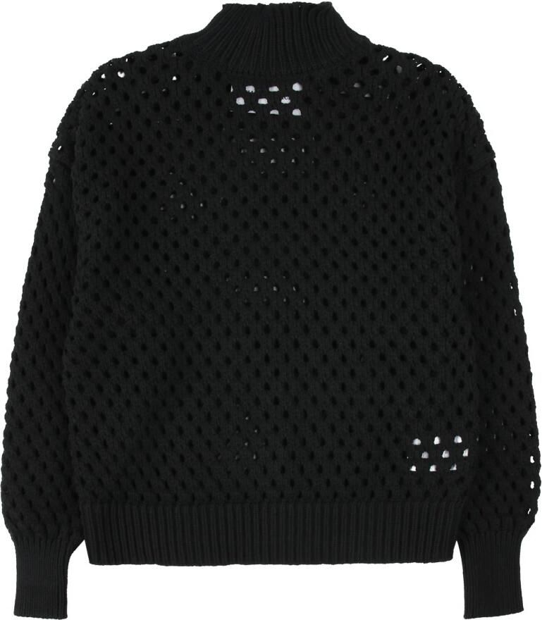 Silvian Heach Perforated Gebreide Coltrui met Ronde Hals Black Dames