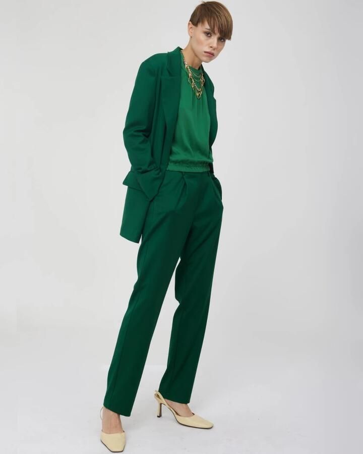 Silvian Heach Sportjas Regular Blazer met Zijzakken Green Dames - Foto 2