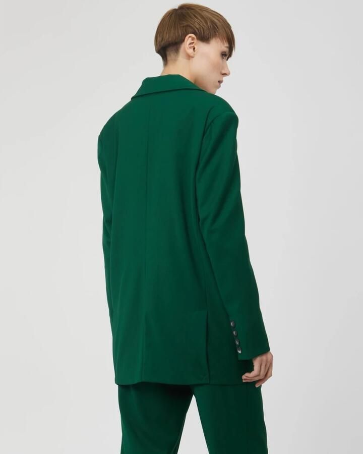 Silvian Heach Sportjas Regular Blazer met Zijzakken Green Dames - Foto 3