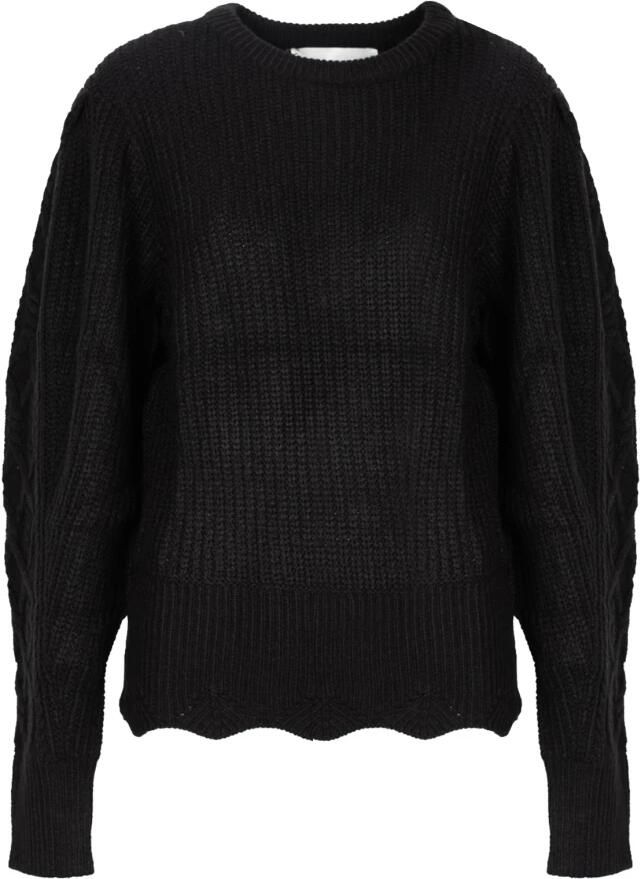 Silvian Heach Stijlvolle Trui met Pofmouwen Black Dames