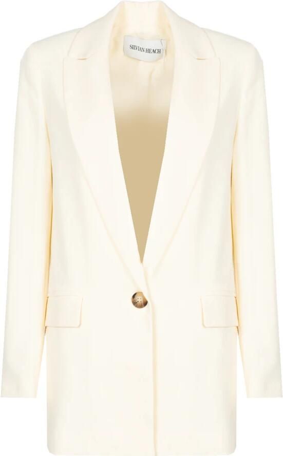 Silvian Heach Blazer met knoppen aan de achterkant Wit Dames - Foto 4