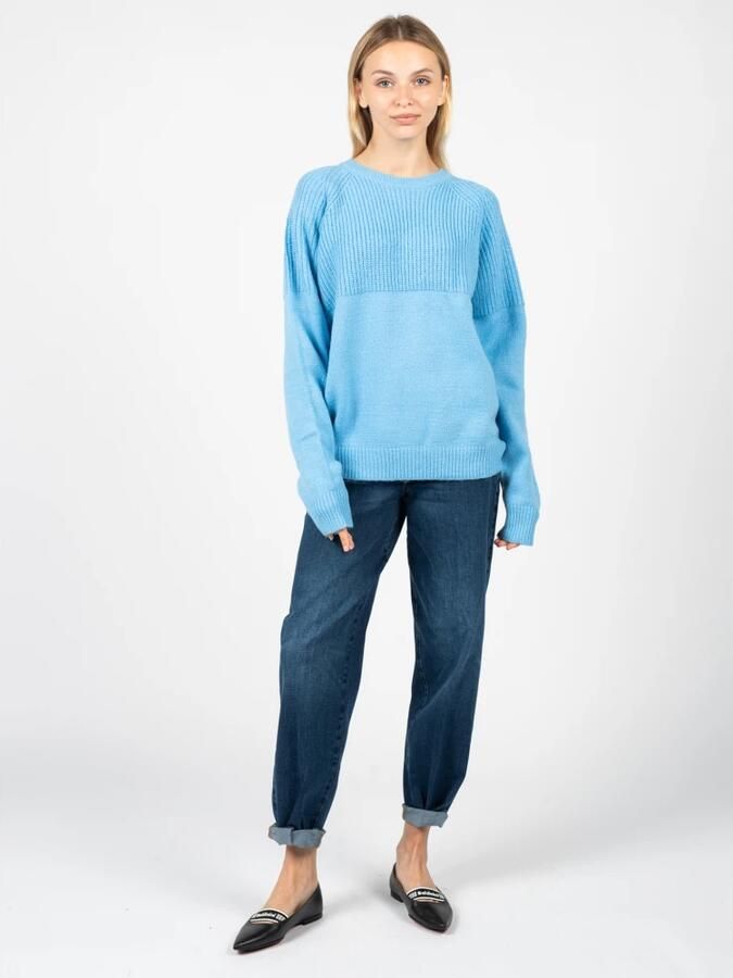 Silvian Heach Crewneck sweater with decoration Blauw Dames