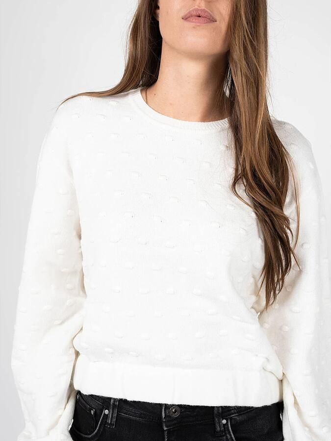 Silvian Heach Trui met Ronde Hals White Dames - Foto 3