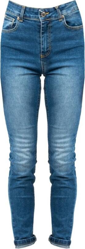 Silvian Heach High-waisted slim jeans Blauw Dames