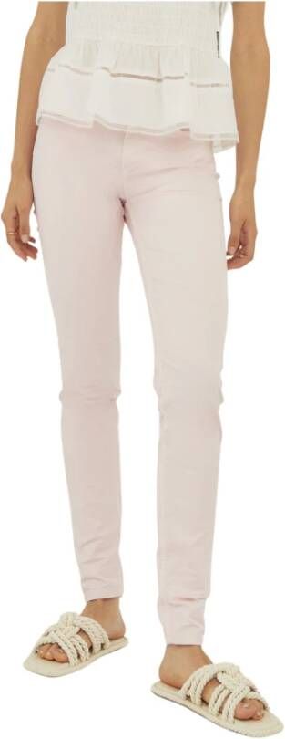 Silvian Heach Slimme broek met logo op de achterkant Pink Dames