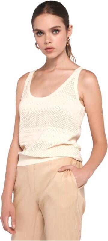 Silvian Heach Sleeveless Tops Beige Dames