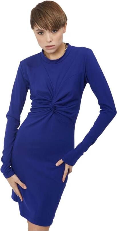Silvian Heach Slim dress with drapery Blauw Dames