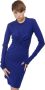 Silvian Heach Slim dress with drapery Blauw Dames - Thumbnail 1