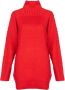 Silvian Heach Stijlvolle Mini Jurk met Golf Patroon Rood Dames - Thumbnail 3