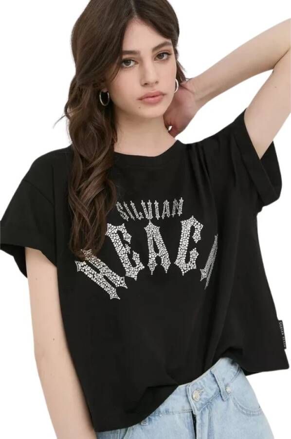 Silvian Heach Zwart T-Shirt Pgp22415Ts Black Dames