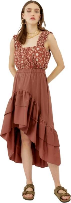 Silvian Heach Top met elastische beugels Bruin Dames
