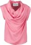 Silvian Heach Blouse met wijd uitlopendeek Roze Dames - Thumbnail 3