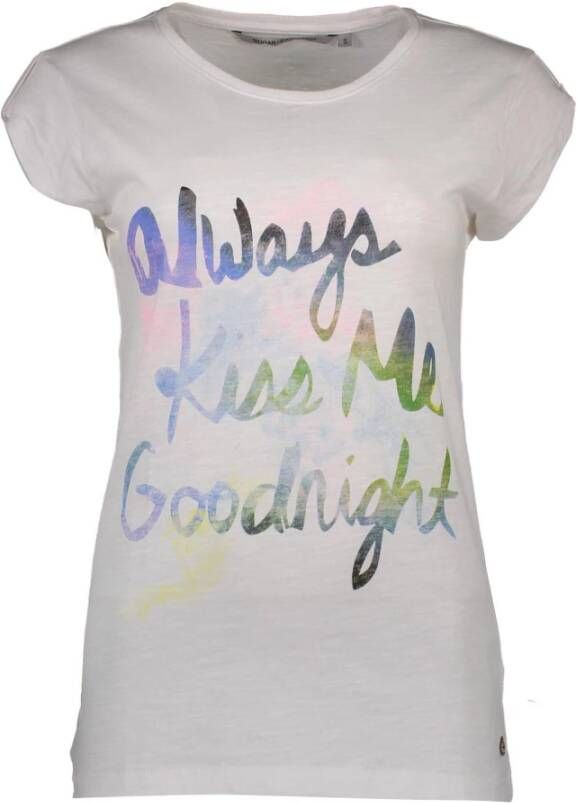 Silvian Heach Witte Katoenen T-Shirt met Korte Mouwen en Print White Dames