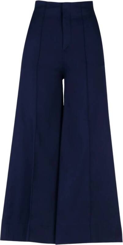 Silvian Heach Wide Trousers Blauw Dames