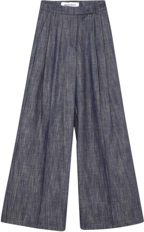 Silvian Heach Wide Trousers Blauw Dames
