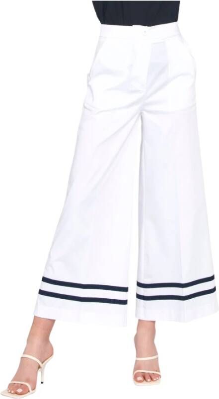 Silvian Heach Wide Trousers Wit Dames