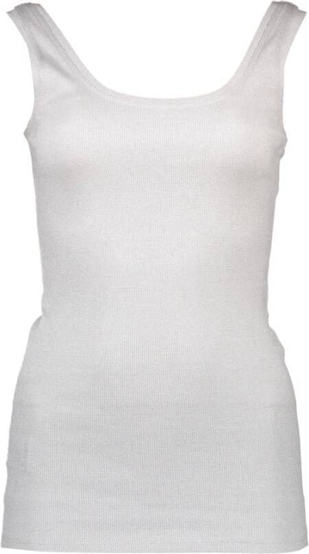 Silvian Heach Witte Katoenen Tanktop met Logo White Dames