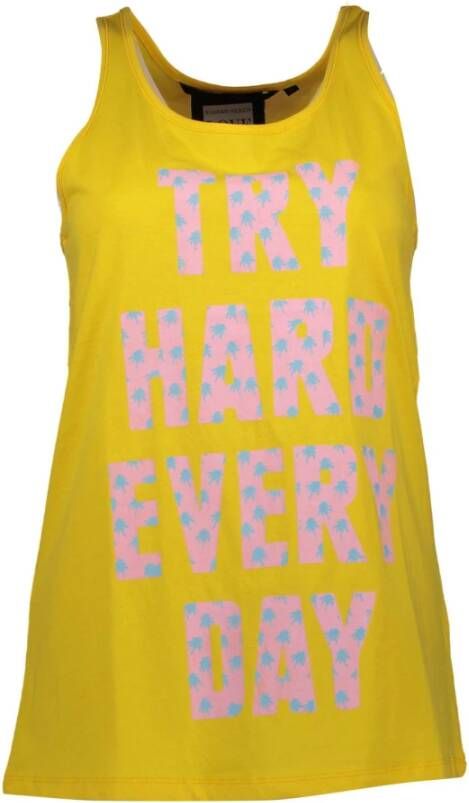 Silvian Heach Groene Tanktop Amerikaanse Stijl Logo Print Green Dames