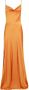 Simkhai Gouden Maxi Jurk met Gedrapeerde Halslijn Orange Dames - Thumbnail 1