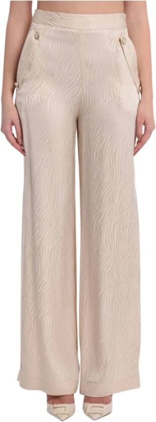 Simona Corsellini Brede broek Beige Dames