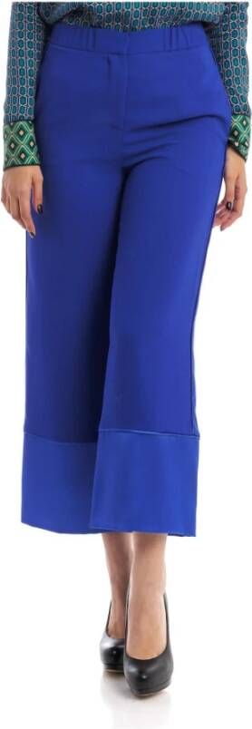 Simona Corsellini Brede broek Blauw Dames