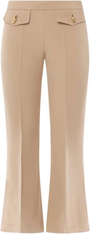 Simona Corsellini Cropped Trousers Beige Dames