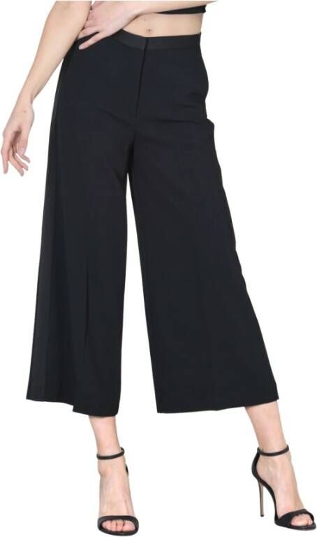 Simona Corsellini Cropped Trousers Zwart Dames