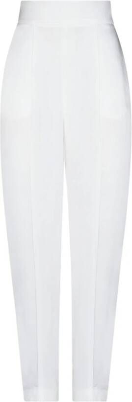 Simona Corsellini High Shot Pants in twee stoffen Wit Dames